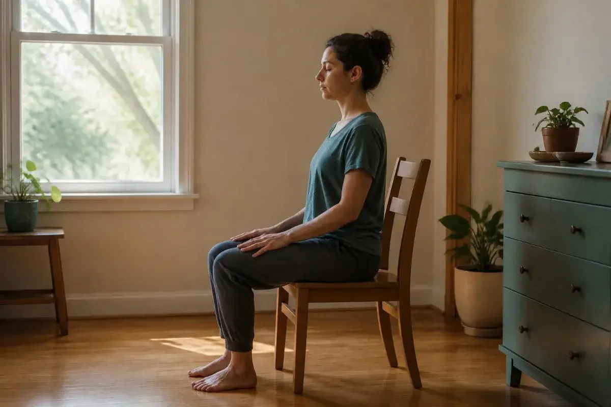 How to meditate properly: upright meditation posture on a chair for beginners