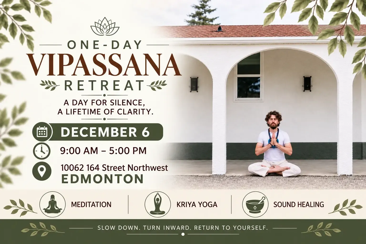 One-Day Vipassana Retreat in Edmonton