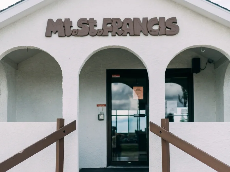 Entrance to Mount St. Francis Retreat Centre in Cochrane, Alberta